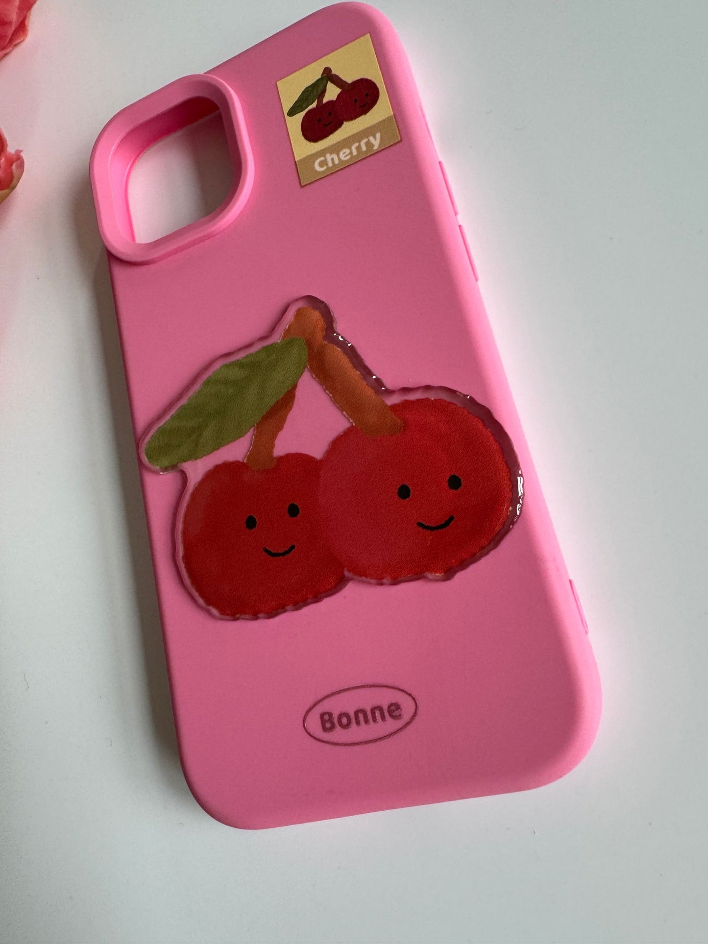 Cute Smiley Plush Teddies Cherries - Coffee - Cake - Waffle iPhone Case