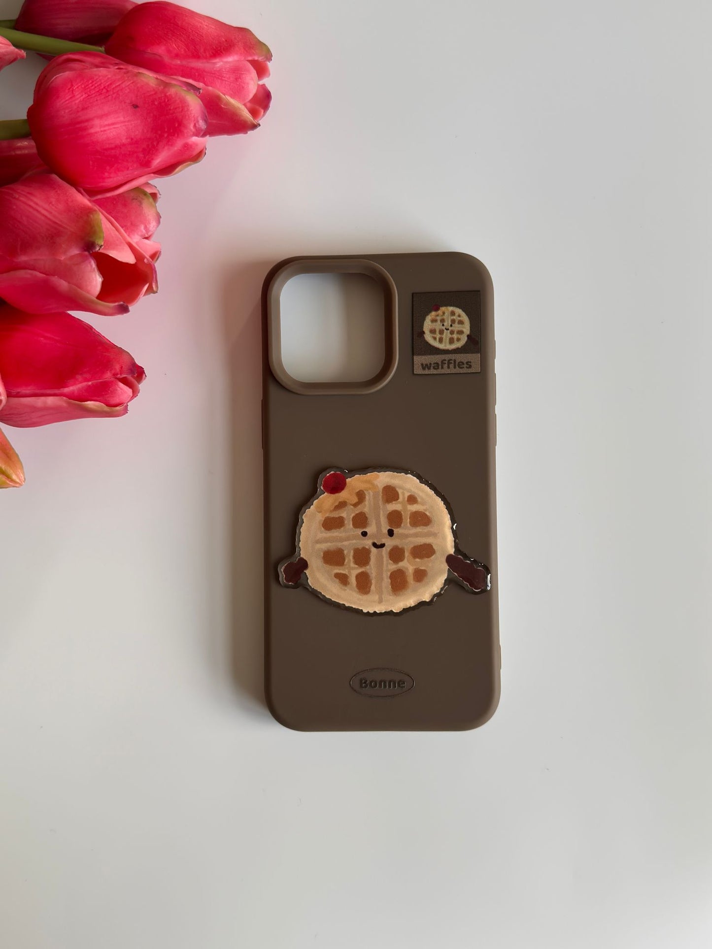 Cute Smiley Plush Teddies Cherries - Coffee - Cake - Waffle iPhone Case